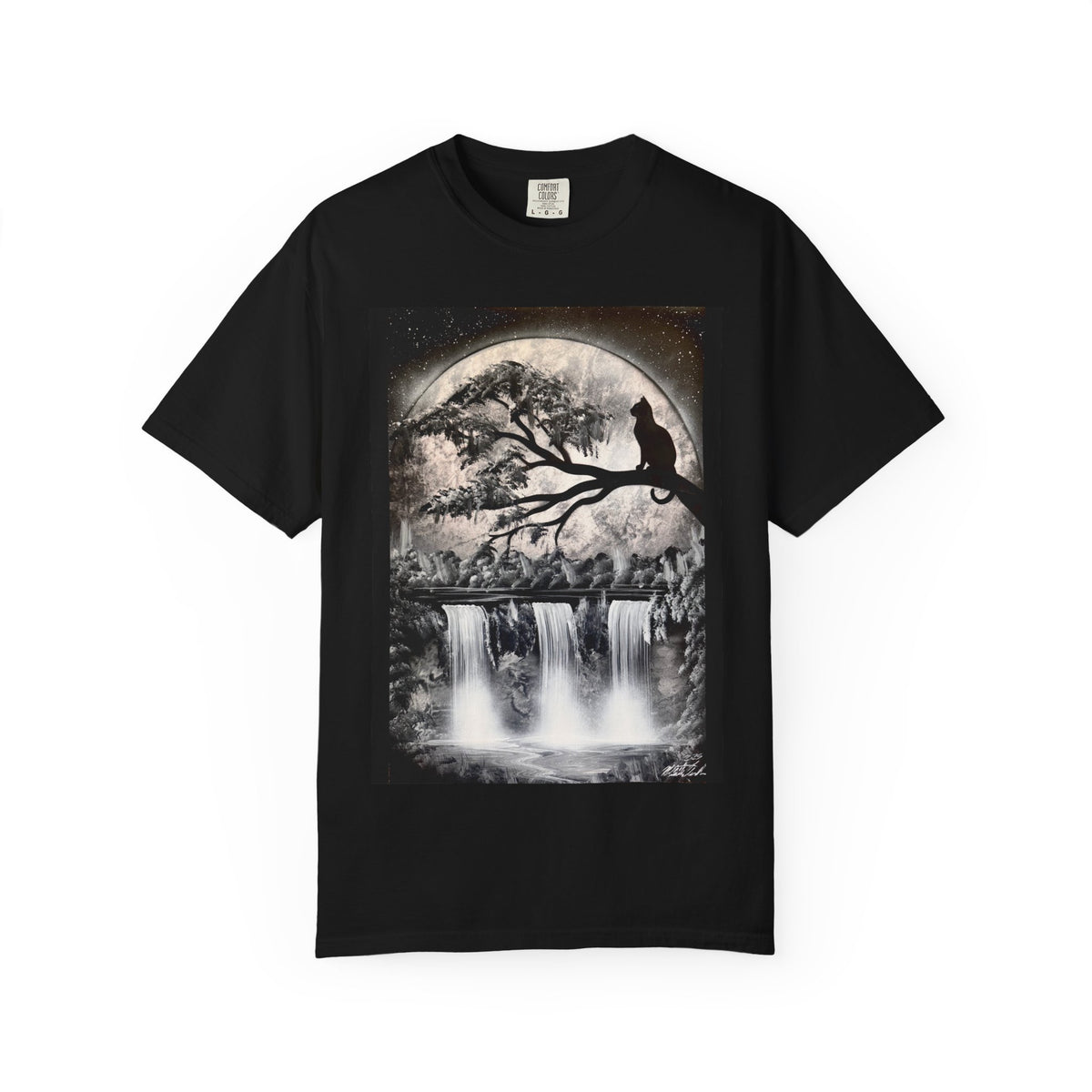 Cat of the Night - Spray Paint Art T-Shirt