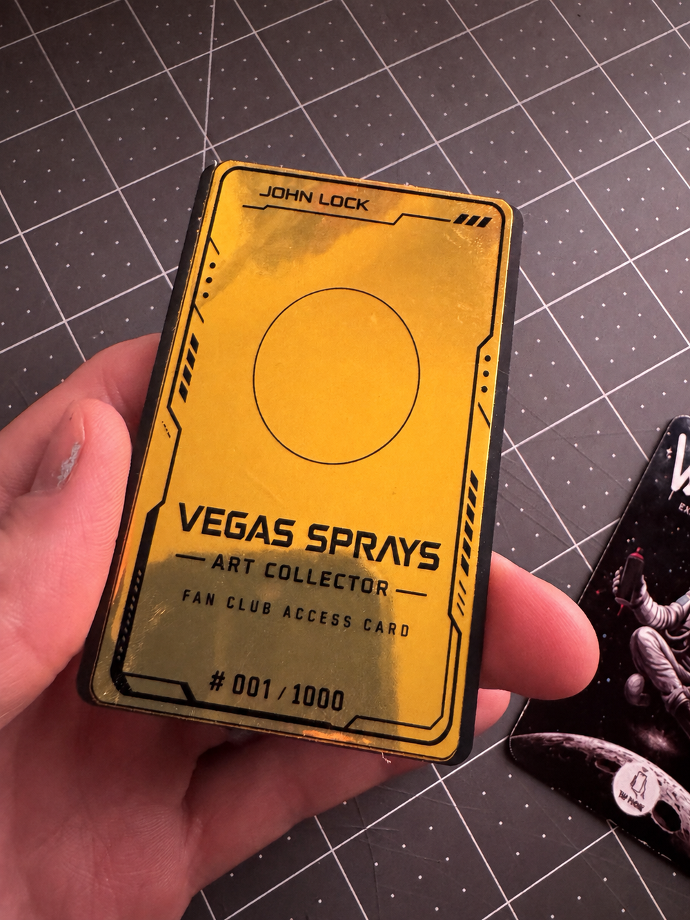 Gold Vegas Sprays art collector access card