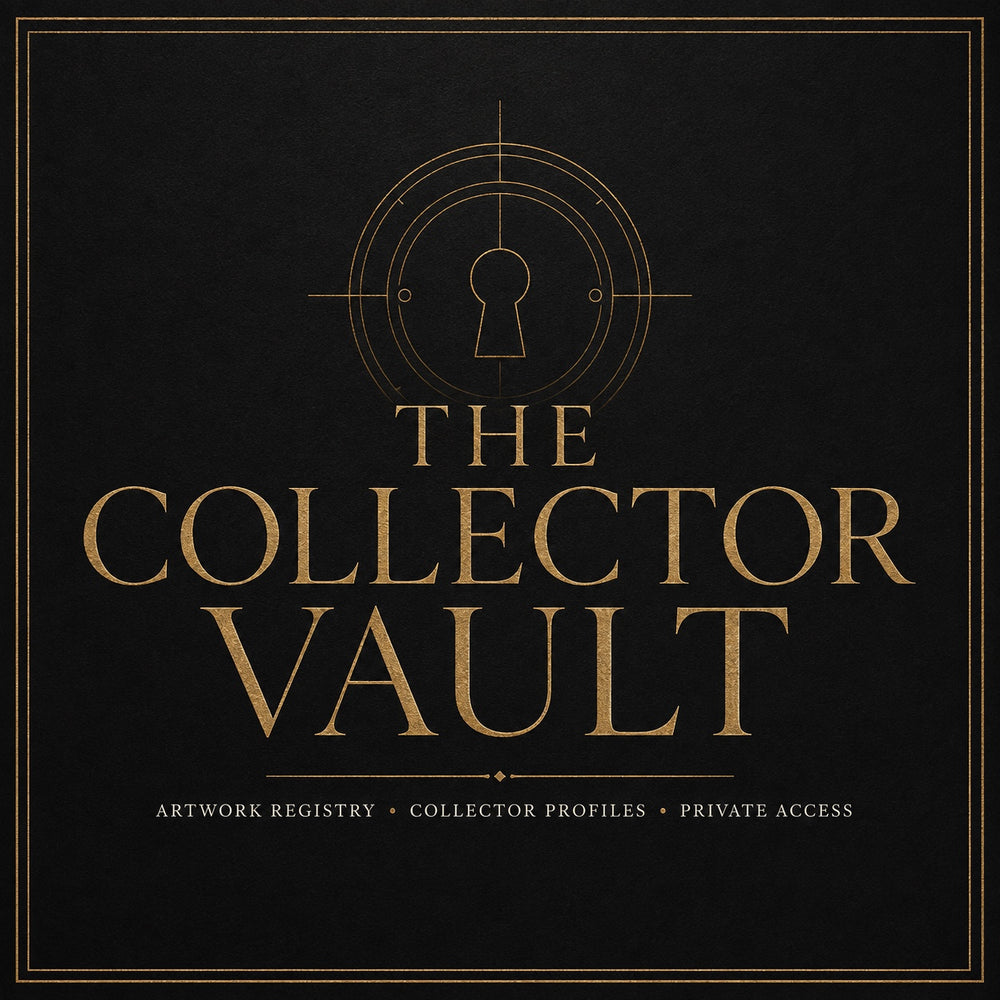The Collector Vault — artwork registry, collector profiles, and private access