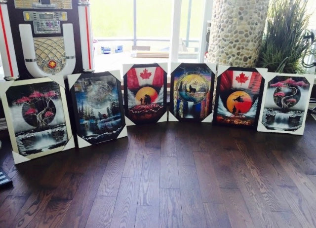 VegasSprays art collection displayed in a collector home